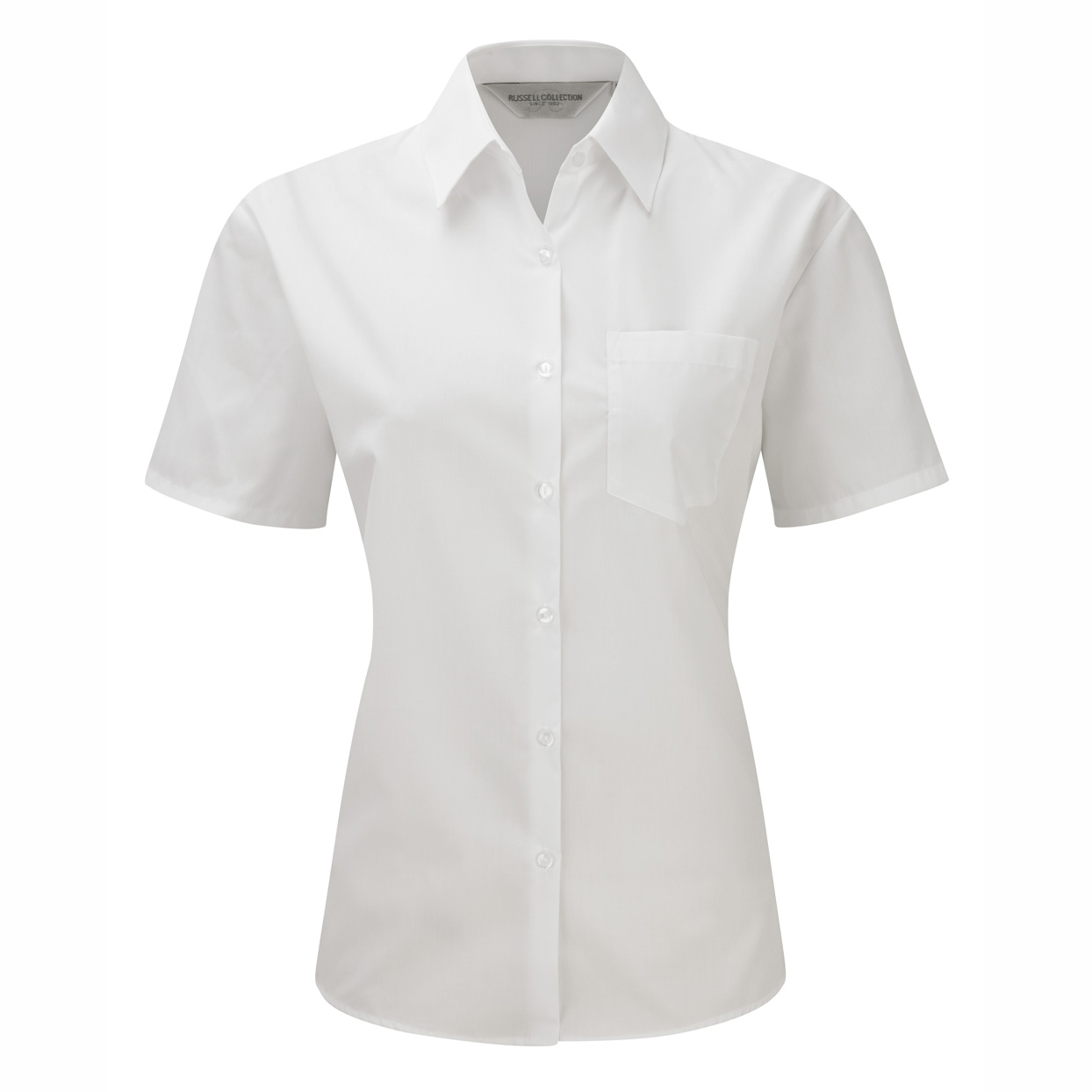 R935F-Ladies SS PolyCotton Poplin Shirt